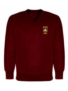 CASTLEFORT - V-Neck Sweatshirt Burgundy SWV