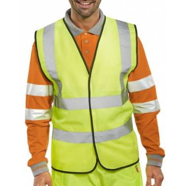 B-SEEN Hi-Vis Waistcoat Full App - WCENG