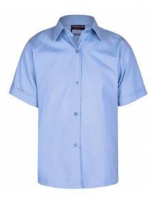 AJ684 - Sky Blue Short Sleeve Girls Shirt Twin Pack