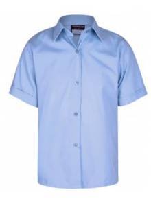 Sky Blue Short Sleeve Girls Shirt Twin Pack