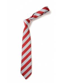 AJ919 - 45" Wrap Over Tie Red & White