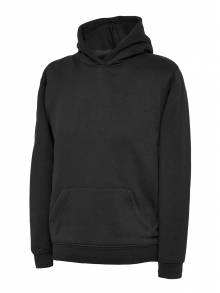 AJ550 - Black Hooded Sweatshirt