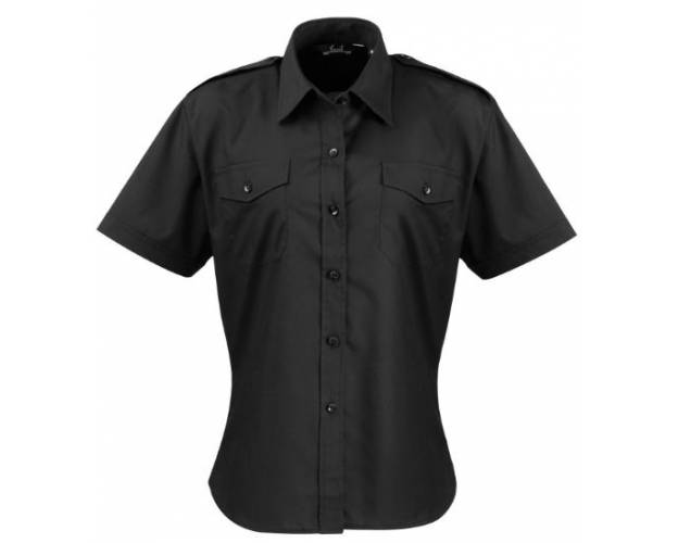 Premier Women's Short Sleeve Pilot Blouse - PR312Q