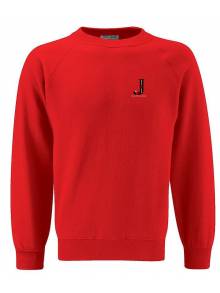 AJ2021- Adult Red Crew Neck Sweatshirt