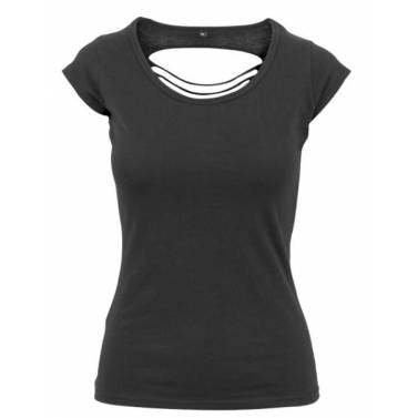 Build Your Brand Women's Back Cut Tee - BY035Q