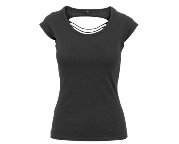 Build Your Brand Women's Back Cut Tee - BY035Q