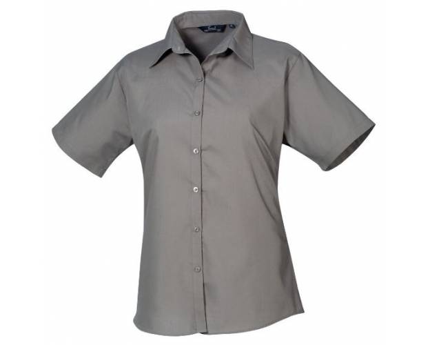 Premier Women's Short Sleeve Poplin Blouse - PR302Q
