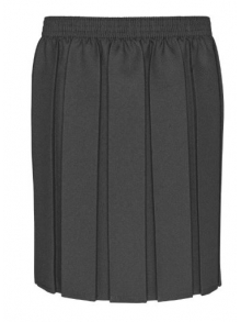 Girls Grey Box Pleat Skirts SKB